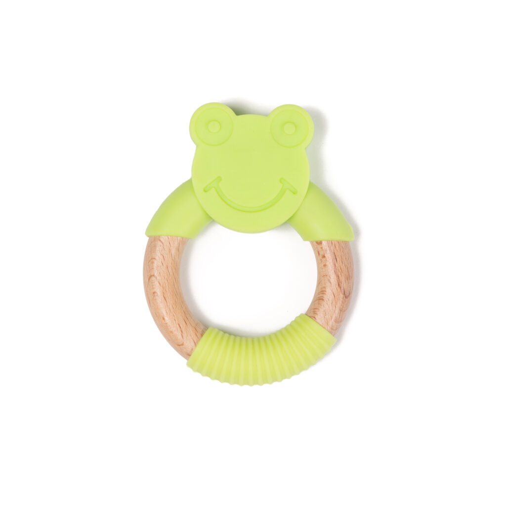 B-Wood Teether Green Frog - Bo Jungle