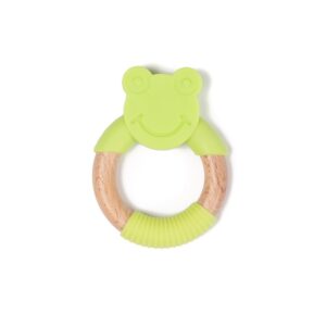 B561120 B-Wood Teether Frog (Green)