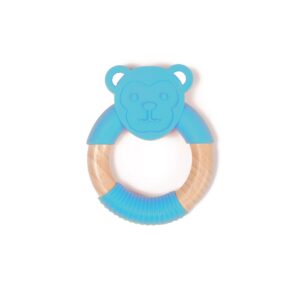 B561150 B-Wood Teether Monkey (Blue)